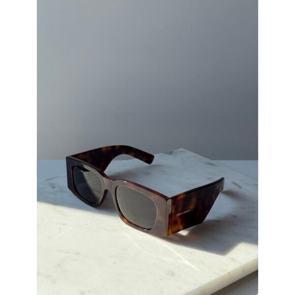 NEW Saint Laurent SL654 Sunglasses in Havana Brown $545 - Picture 4 of 9